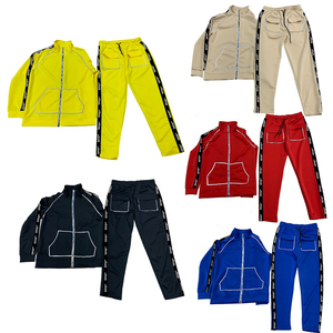 Custom Logo Nylon <b>Jacket</b> Reflective Tracksuit Side Stripe Sweatsuit Joggers 2 Piece Sets <b>Zipper</b> Up Jogging Suits For Men Women - Product Image 5
