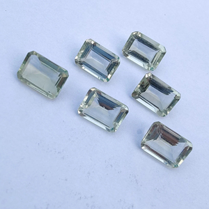 Améthyste verte naturelle de qualité supérieure coupe à facettes pierres précieuses en vrac forme de rectangle calibrée en gros tailles personnalisées disponibles - Product Image 2