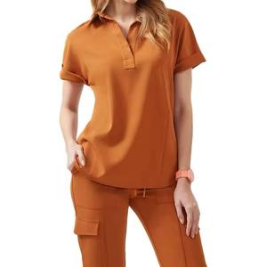 Conjuntos de uniformes de enfermería para clínica dental uniformes médicos de manga corta uniformes quirúrgicos para mujeres y hombres uniformes hospitalarios quirúrgicos - Product Image 6