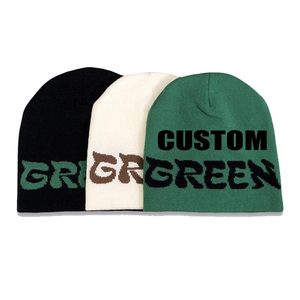 Bonnet en laine tricoté pour homme, personnalisable avec logo, sans revers, idéal pour l'hiver, vente en gros - Product Image 1