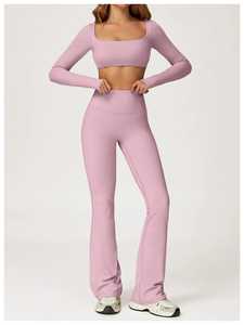 Venta caliente precio barato mujeres compresión conjunto tendencia superior al por mayor por encargo entrenamiento Fitness desgaste Yoga conjunto con logotipo personalizado - Product Image 6