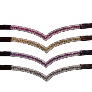 High Quality Equestrian <b>Nylon</b> <b>Genuine</b> Leather Browbands Premium Horse Riding Equipment in Different Colors Including Black Brown - Product Image 6