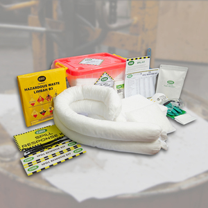 Kit para Derrames de Petróleo de 30 Litros con Caja Transparente – Kit Industrial de Respuesta a Derrames de Petróleo y Contención Absorbente - Product Image 1
