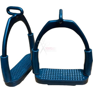 Estribos de Seguridad Flexibles de Acero Inoxidable Negro Mate, Flexibles, Absorbentes de Impactos, Antideslizantes para Montar a Caballo - Product Image 1