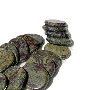 หินแท็บเลตธรรมชาติหินแจสเปอร์เลือดรูปมังกรฝ่ามือแบนทรงแบนทรงรีหินคริสตัลบำบัด - Product Image 6