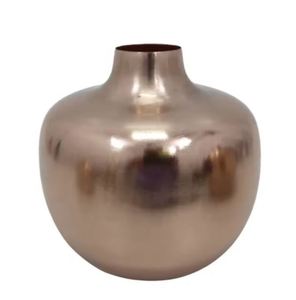 Vase à fleurs en métal plaqué or, design moderne, fait à la main, pour la maison et le bureau - Product Image 2