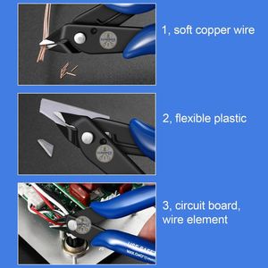 Coupe-fils en acier inoxydable 2 pièces, coupe-fils micro légers pour la fabrication de bijoux artisanaux, l'électronique, les modèles en plastique, les attaches zippées - Product Image 5