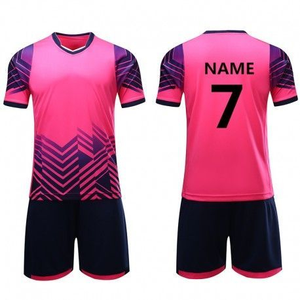 Uniformes de Equipo de Entrenamiento de Manga Corta 100% Poliéster, Conjuntos de Uniformes de Fútbol Personalizados con Impresión por Transferencia de Calor, Cómodos - Product Image 1