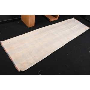 พรมหญ้าทะเลสไตล์ตุรกีแนววินเทจเก๋ไก๋ขนาด2.8 x 9.6ft สีขาวผืนใหญ่ทรงสี่เหลี่ยมผืนผ้าลายปะต่อขนแกะสำหรับโถงทางเดินห้อง - Product Image 2