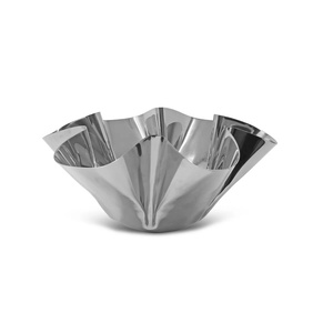 Bol de service en métal de forme ovale martelé en argent poli décoratif de Noël élégant pour hôtels et restaurants - Product Image 6