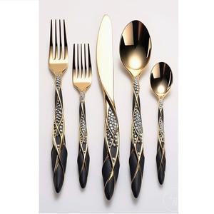 Finishing Design Stainless Steel Kitchenware Cutlery Set Fully Metal Design Silver Cutlery Tools Shiny Flatware Cutlery Set - Product Image 6