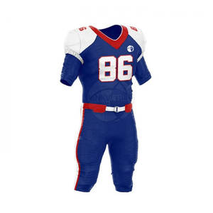 Ensemble de football américain XL de haute qualité pour hommes, 100% polyester, grande taille, séchage rapide, antibactérien, motif de drapeau sublimé, respirant - Product Image 3
