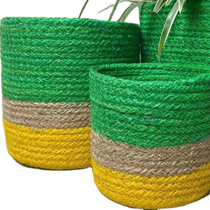 Vente directe d'usine jardinière en corde de jute en coton de qualité supérieure pour la décoration intérieure jardinières d'intérieur de fête exportation de haute qualité à bas prix - Product Image 1