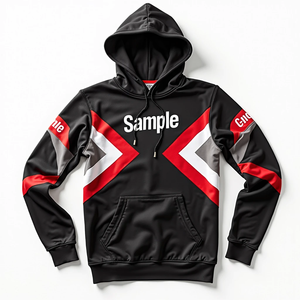 Sudadera con Capucha Personalizada para Hombre, Estilo Urbano, Duradera, Holgada, Sublimada, 100% Poliéster, Mezcla de Algodón Básico, Estilo Casual - Product Image 4