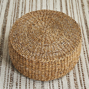 Tabourets ronds de salon de cuisine en jonc de mer pouf en paille fait main écologique prix bon marché dernier tabouret de designer - Product Image 6