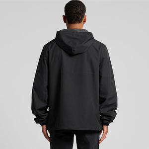 Men's Lightweight Windbreaker Jacket with Water-Resistant Hood Breathable Canvas for Urban or Outdoor Wear for Spring - Product Image 2
