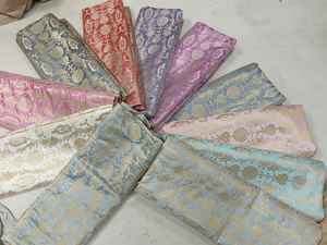 ผ้าลูกไม้ทอมือสั่งทำพิเศษ 65% ผ้าฝ้าย 35% โพลีเอสเตอร์ ลายดอกไม้ ป้องกันขนร่วง สีพาสเทลอ่อน สำหรับตัดเย็บเสื้อผ้า - Product Image 3