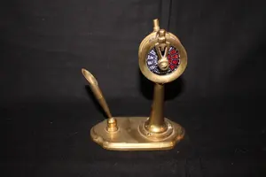 Portalápices Decorativo de Metal, Estilo Moderno, Diseño Náutico, Latón Marino, Hecho a Mano, Bañado en Oro, Redondo - Product Image 3