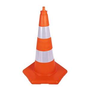 10 Conos de Tráfico de PVC de 52 cm, Barreras de Tráfico Reflectantes Ligeras para Seguridad Vial y Advertencia, Material de PC - Product Image 2
