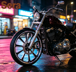 Nouvelles roues à rayons chromées Sera <span class=keywords><strong>de</strong></span> 16 à 26 pouces pour motos Davidson Softail Night <span class=keywords><strong>Train</strong></span> Springer Blackline Fat Boy, garantie 1 an - Product Image 2