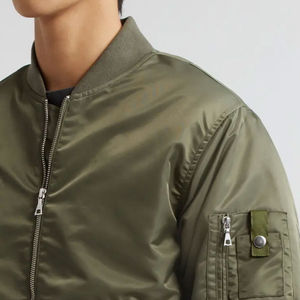 Chaqueta Bomber de béisbol de alta calidad para hombre con logotipo en relieve 3D personalizado chaqueta de cuero en relieve para hombre - Product Image 5