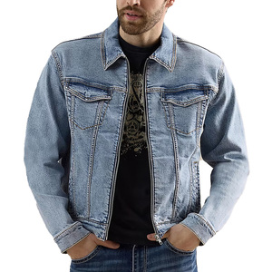 Veste en jean élégante pour homme avec effet délavé vintage et fermeture à boutons durable, parfaite pour un usage quotidien en plein air. - Product Image 2