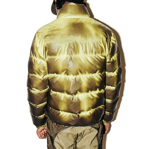 Veste matelassée irisée brillante violette pour homme, veste thermique à changement de couleur, veste à bulles streetwear, essentiel pour l'hiver, vestes matelassées pour homme - Product Image 4