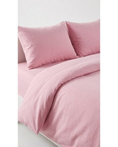 Wholesale <b>Double</b> Size Poly Cotton Duvet Cover Set | Soft Breathable Solid <b>Pink</b> <b>Bedding</b> Set | OEM ODM Private Label Manufacturer - Product Image 5