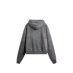 Sweat-shirts à capuche pour homme personnalisés de qualité supérieure, délavés à l'acide, à épaules tombantes, nouvelle mode streetwear, thermique, 100% coton, décontractés, à fermeture éclair - Product Image 6