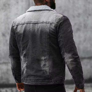 แจ็กเก็ตยีนส์ซับในสำหรับผู้ชายแจ็กเก็ตฤดูหนาวผ้าเดนิมสไตล์สตรีทชั้นสูงสินค้ามาใหม่ - Product Image 4