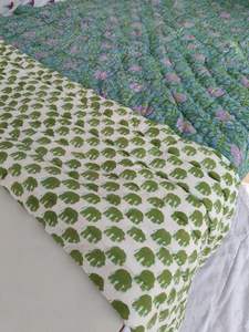 Couverture de lit en coton 100% bohème hippie, motif floral, taille Queen, Razai - Product Image 5