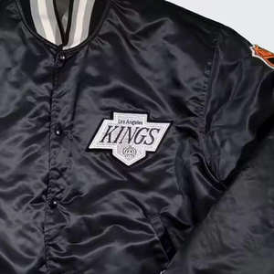 Chaqueta Universitaria para Hombre, Estilo Bomber Satinado, Nuevo Estilo, Chaqueta de Béisbol con Bordado de Seda Personalizado, Pakistán - Product Image 6