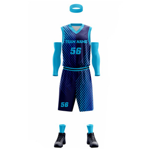 Vêtements de sport en gros à séchage rapide par sublimation 3D uniformes de basket-ball réversibles avec nom et numéro de logo personnalisé - Product Image 1