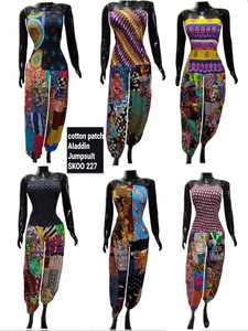 SK NOOR SONS présente des femmes Alladin Boho Style Patch combinaison taille haute Vintage décoration 100% coton respirant pour l'été - Product Image 2