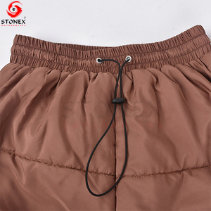 Venta caliente mujeres Puffer pantalones desgaste ligero moda invierno nuevos pantalones térmicos gruesos adelgazantes de cintura alta - Product Image 3