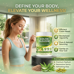 Polvo para Limpieza de <span class=keywords><strong>Colon</strong></span> con Psyllium, Senna y <span class=keywords><strong>Aloe</strong></span> <span class=keywords><strong>Vera</strong></span>, Desintoxicación Intestinal Suave, Apoyo a la Regularidad, Suplemento Dietético Totalmente Natural - Product Image 1