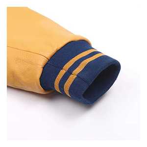 OEM Wholesale Custom <b>Men's</b> Plus Size Vintage Baseball <b>Jacket</b> Long Style Varsity Leather with <b>Denim</b> Fabric <b>for</b> Winter - Product Image 4