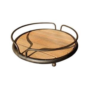 Plateau de service en bois naturel avec logo personnalisé pour le petit déjeuner, thé, café, desserts, pendaison de crémaillère, ustensiles de cuisine, plateau de service en bois - Product Image 2