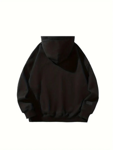 Sudadera con capucha de lana de gran tamaño para hombre, sudadera básica de algodón 100% con logotipo personalizado, ropa de invierno de alta calidad - Product Image 2