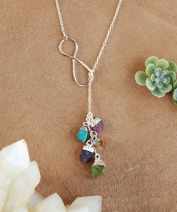 Ulti-collar de cadena galvanizado de piedras preciosas para mujer, colgante de piedra de nacimiento de plata esterlina 925, hecho a mano - Product Image 1