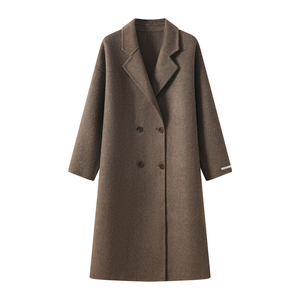 Abrigo largo de lana para mujer, estilo casual, cálido, con cierre de un solo botón, precio al por mayor. - Product Image 6