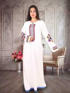 ดูไบ Jalabiya การออกแบบล่าสุดฝ้ายปัก Jalabiya สำหรับผู้หญิงเสื้อผ้าอิสลาม Jilbab 2022 - Product Image 3