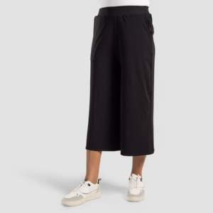 Culottes décontractées d'été sans limites, taille haute, respirantes, noires - Product Image 1