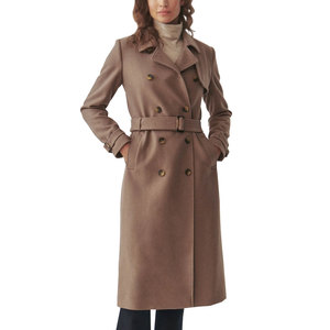 OEM/ODM <b>Winter</b> <b>Waterproof</b> Windproof Woven Women Long <b>Coats</b>-Solid Color & Pattern 100% Wool - Product Image 1