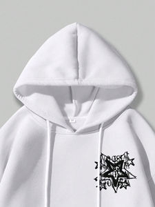 Sudadera con capucha estampada personalizada para hombre, estilo jersey en tela transpirable y cómoda, forro polar de algodón/forro polar de poliéster - Product Image 5