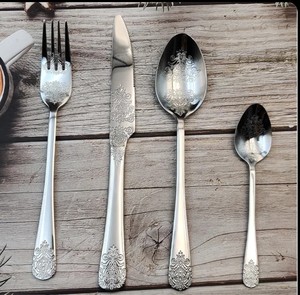 New Style Custom Metal Dining Silverware Cutlery Set Luxury <b>Knife</b> Fork & Spoon Handcrafted With Great Quality & Finishing Silver - Product Image 5