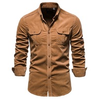 Kemeja Pria Premium Lengan Panjang 100% Katun Satin Anti-Kerut Kancing Depan Kasual Bisnis