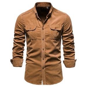 New Autumn 100% Cotton <b>Corduroy</b> <b>Shirts</b> <b>Men</b> Solid Color Slim Fit Casual Blouses High Quality Long Sleeve Social <b>Shirt</b> <b>for</b> <b>Men</b> - Product Image 6