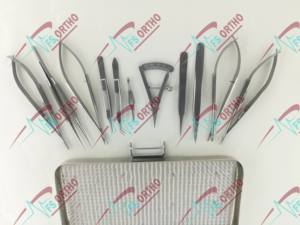 ชุดเครื่องมือผ่าตัดขนาดเล็กเครื่องมือกรรไกร12ชิ้นสแตนเลสพร้อม FS-ORTHO - Product Image 2