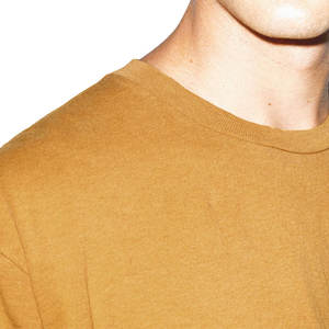 T-shirt vintage 100% coton et velours pour homme, surdimensionné, écologique, à séchage rapide, respirant, col en V avec fermeture à glissière, logo personnalisé - Product Image 4